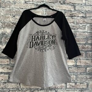 Harley-Davidson Wolverine Black and Gray Tee from Clinton Twp Mich like new cond